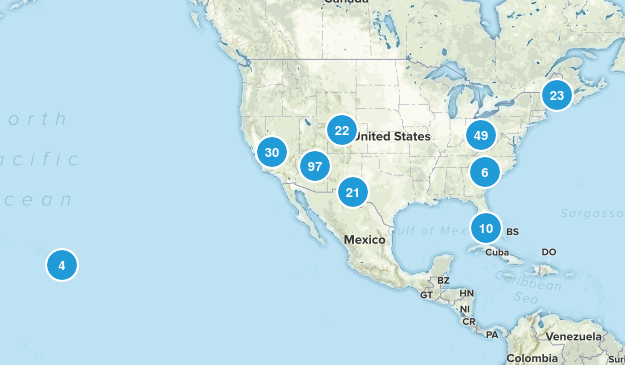 Completed National Park Trails Map