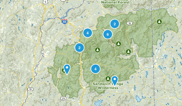 White Mountains 48 Map