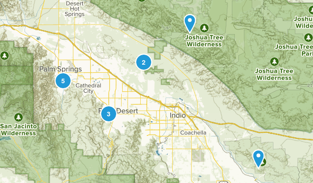 Palm Springs Hikes Map