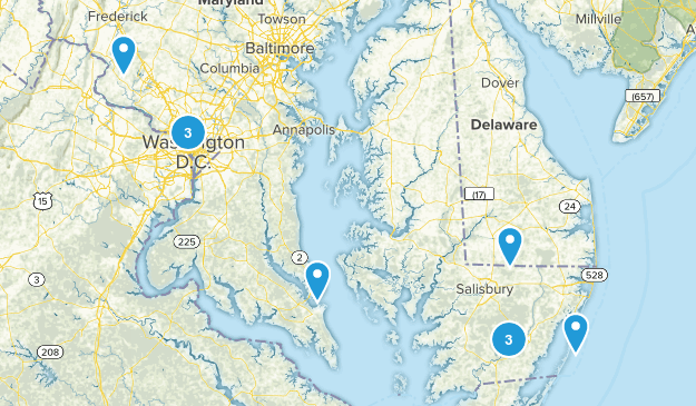 Places we've walked in MD Map