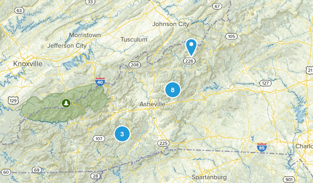 Asheville, NC Map