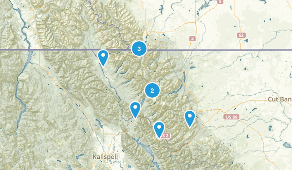 Glacier MT / CAN Map