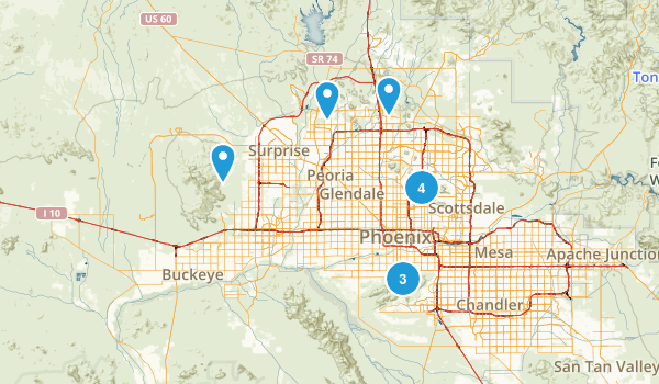 Hikes to do Map