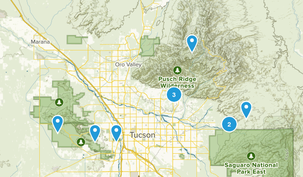 Tucson Hikes - To Do Map