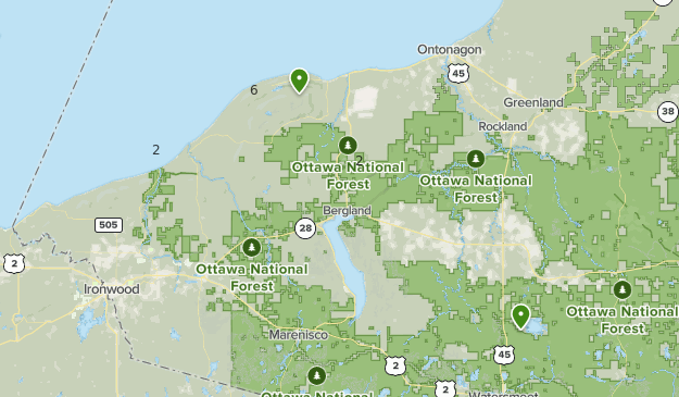 Map Of Porcupine Mountains State Park Porcupine Mountains | List | Alltrails