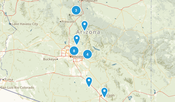 Moderate Hikes Map