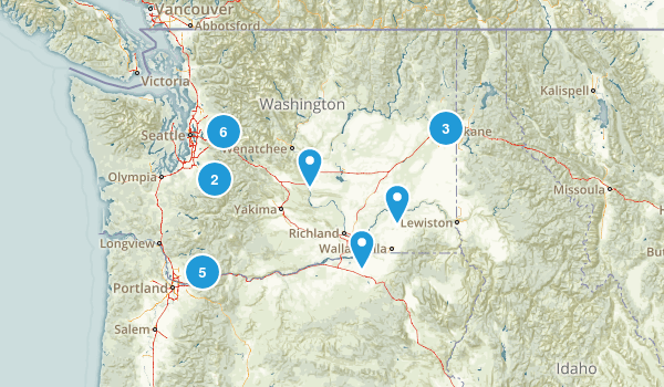 Northwest Easy Hikes Map