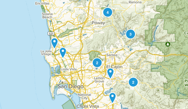 San Diego Inland Trail Map