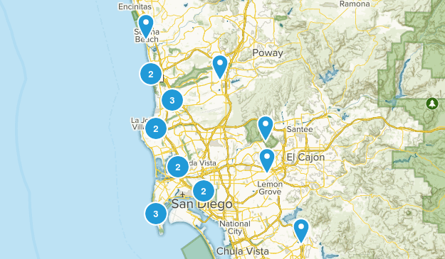 San Diego Hikes Map