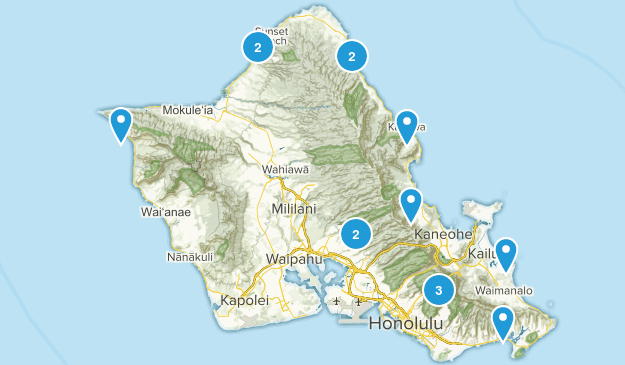 March 2017 Oahu Map