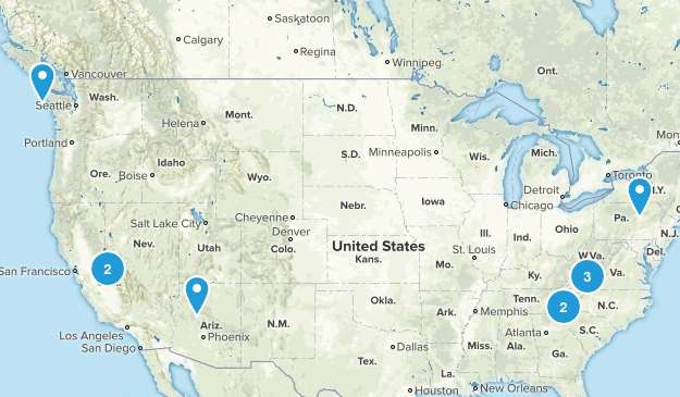 bucket list hikes Map