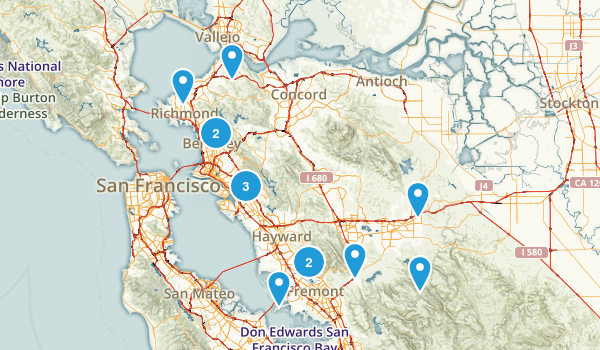 East Bay Trails Challenge Map