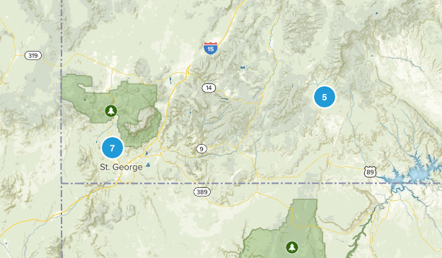 Utah State Park Hikes Map