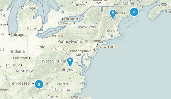 Vacation Hikes Map