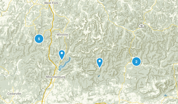 Devil's Den Trails Map
