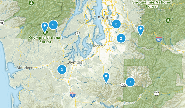 wa hikes Map