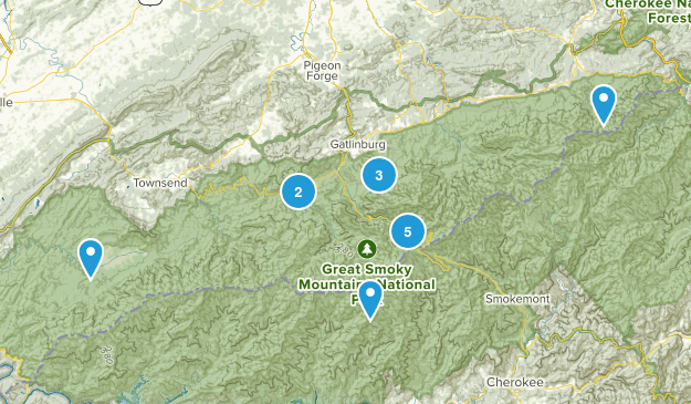 Great Smoky Moutains National Park Map