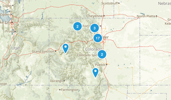 Colorado hikes done Map