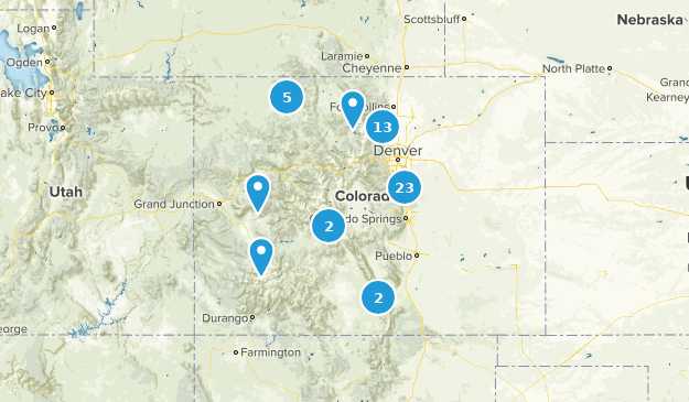 Colorado hikes done Map