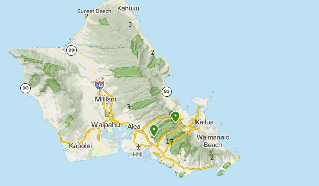 Oahu Hiking Trails Map Bucket List Hikes Oahu | List | Alltrails