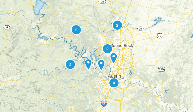 Austin area trails Map