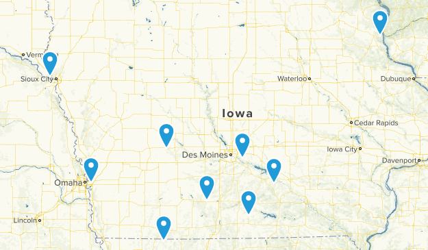Long Iowa Trails Map