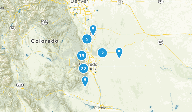 Short weekday hikes Map