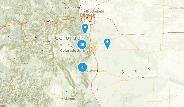 Moderate length nearby hikes Map