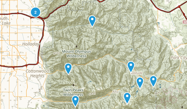 2 or less mile hike Map
