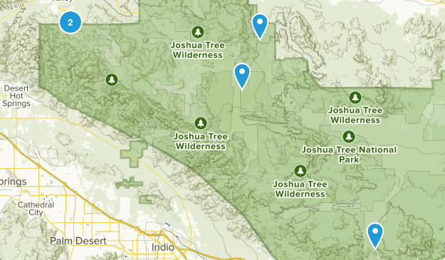 Joshua Tree Hikes Map