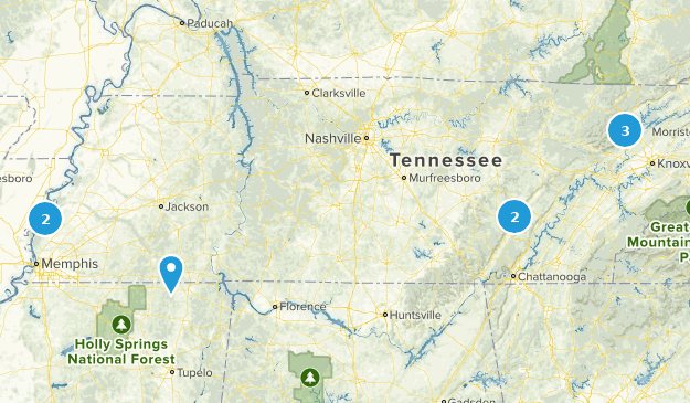 TN Great 36 Hikes Map