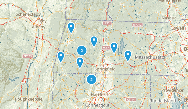 new hikes - further away Map