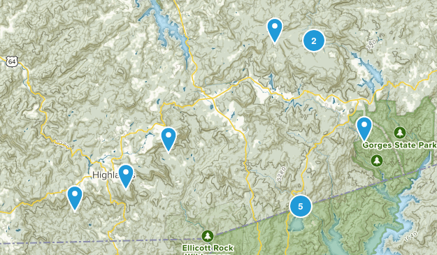 Cashiers, NC Map