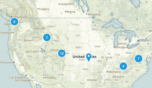 Road trip hikes Map