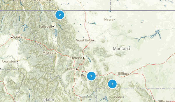 Montana Hikes Map