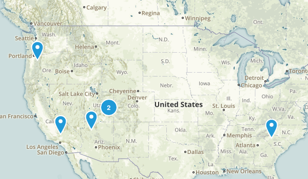 Bucket List Hikes Map
