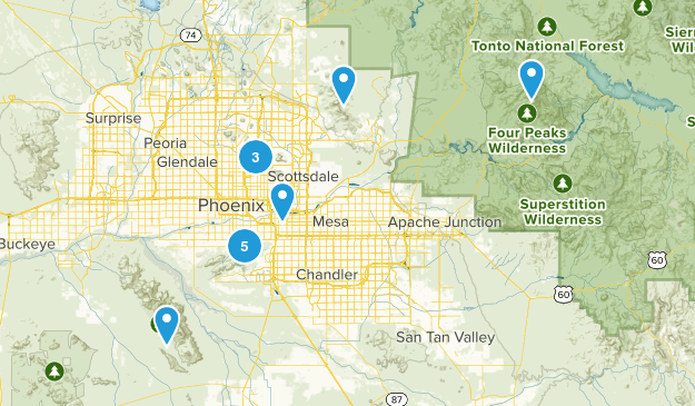 Valley hikes Map