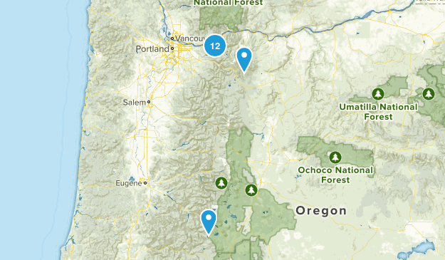 Oregon Waterfalls Map