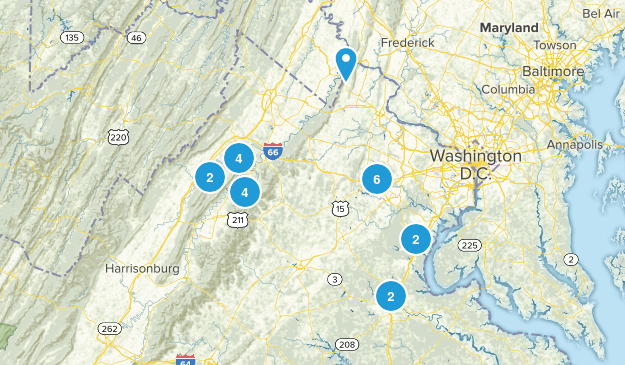 To Hike in VA Map