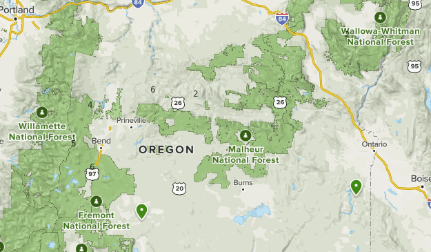 Map Of Eastern Oregon Eastern Oregon | List | Alltrails