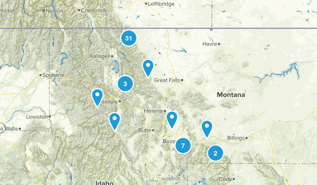Montana Hikes Map