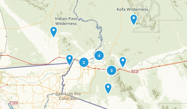 Yuma Hiking Map