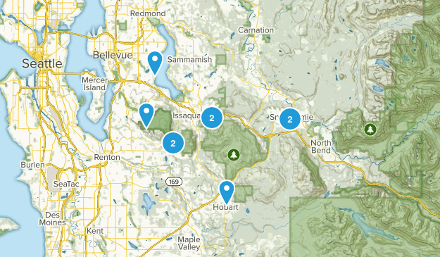 Weekday Hikes Map