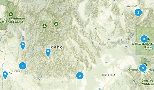 Idaho / Wyoming / Montana Map