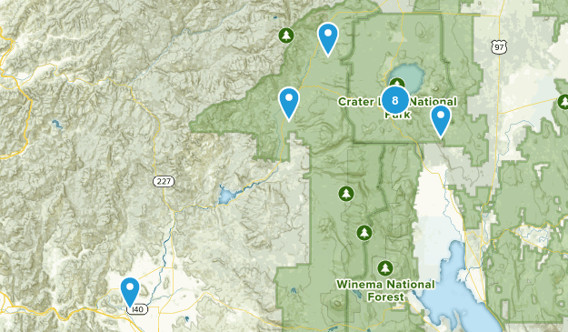 Crater lake area Map