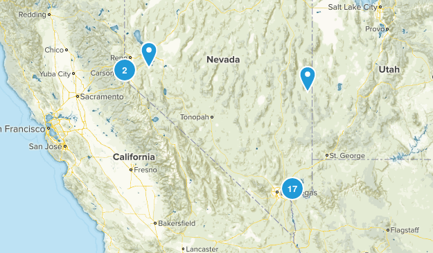 Nevada Hikes Map