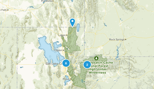 utah - wasatch/uintas Map