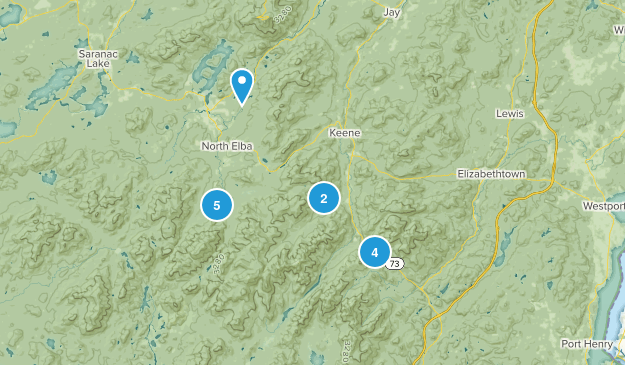 High Peaks To-hike Map