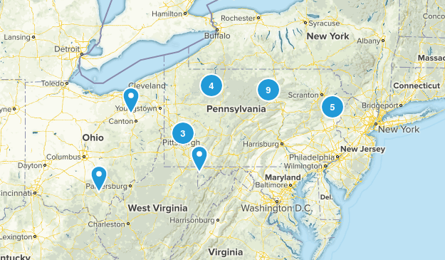 Pennsylvania Hikes Map