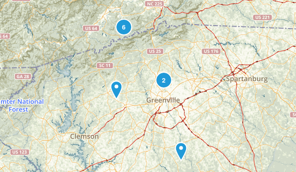 day hikes Map